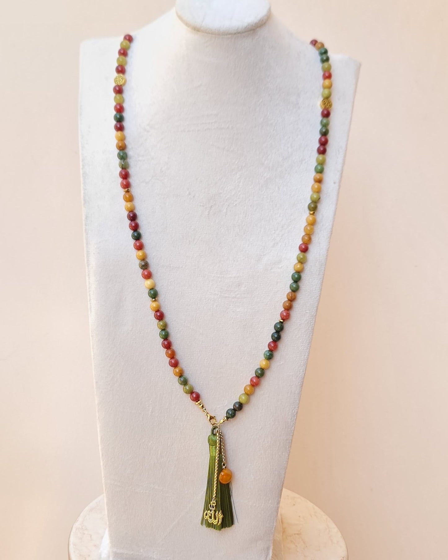 99 Wearable Long Agate Sebha / Necklace