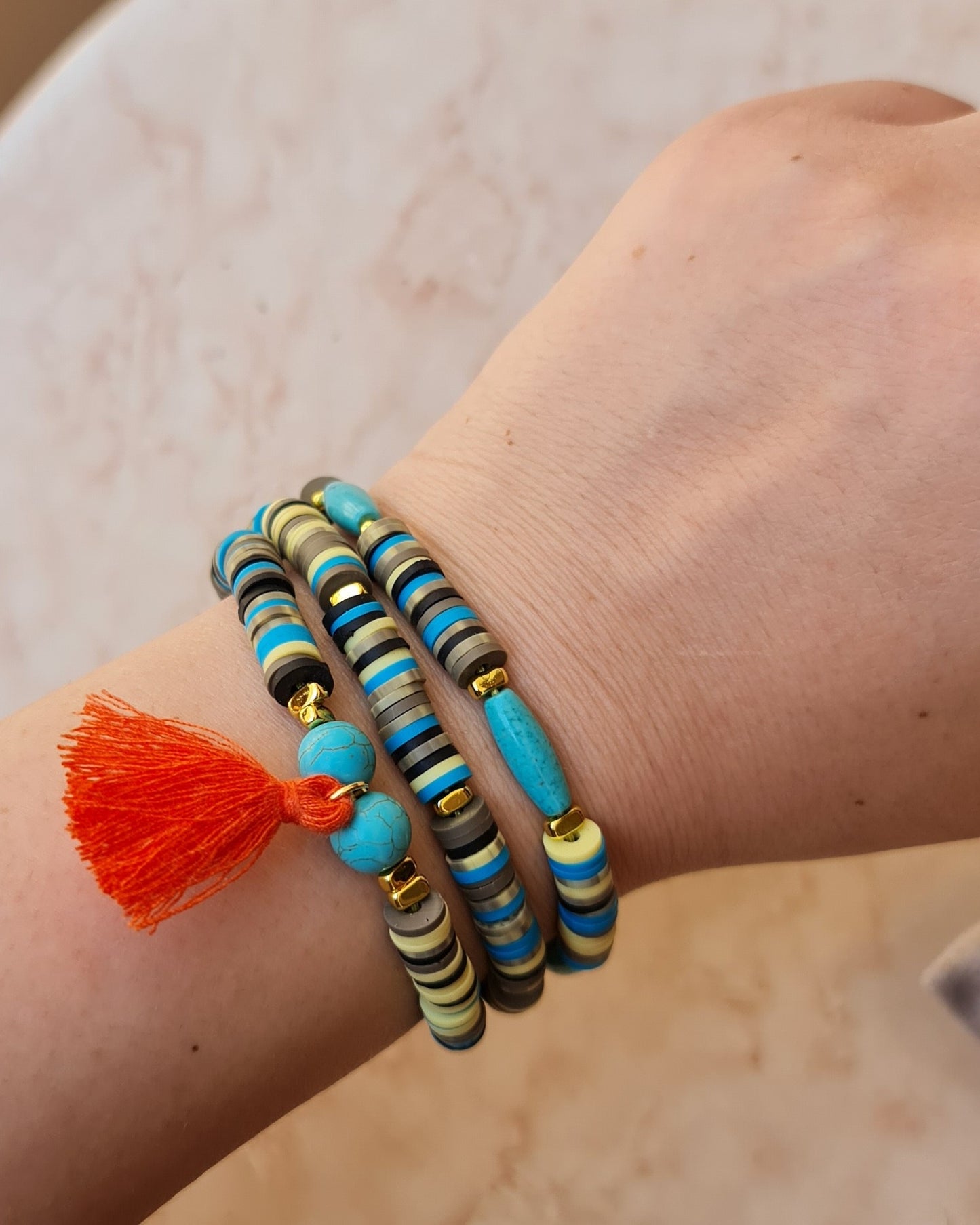 Multi-Layer Clay Thread Bracelets