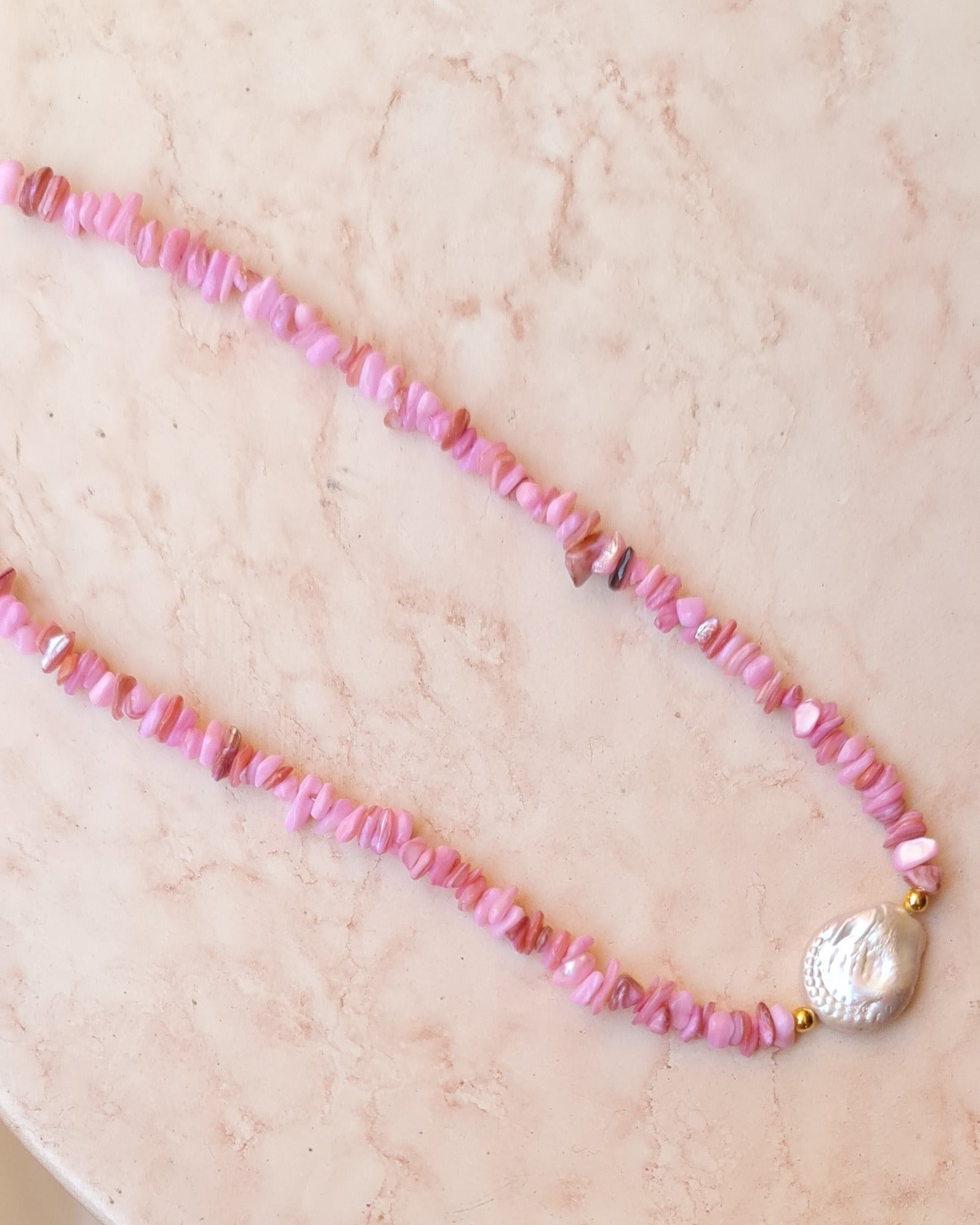 Stones & Natural Pearl Necklace