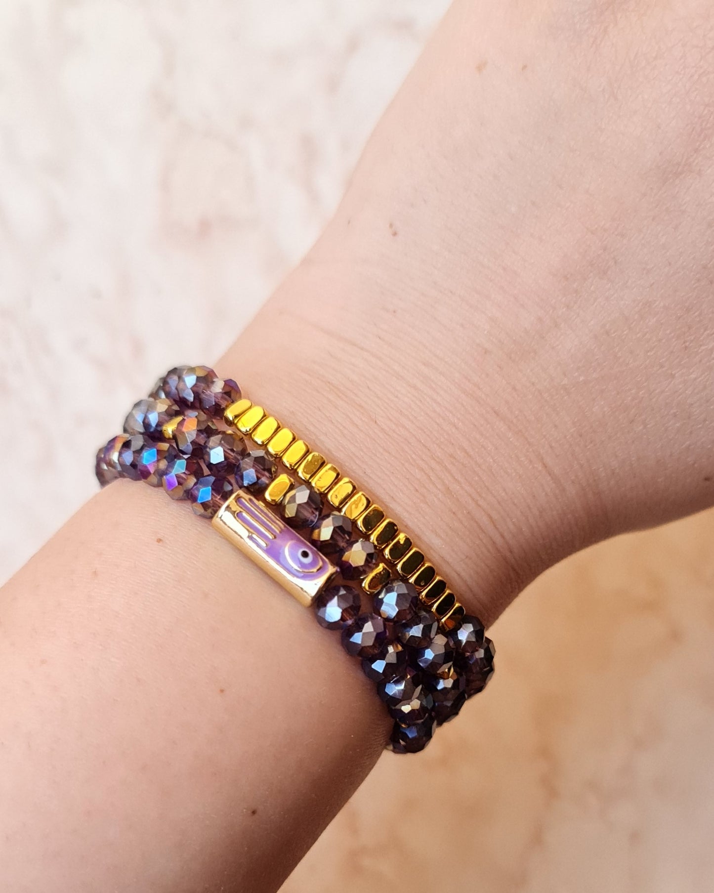 Multi-Layer Crystal Thread Bracelets