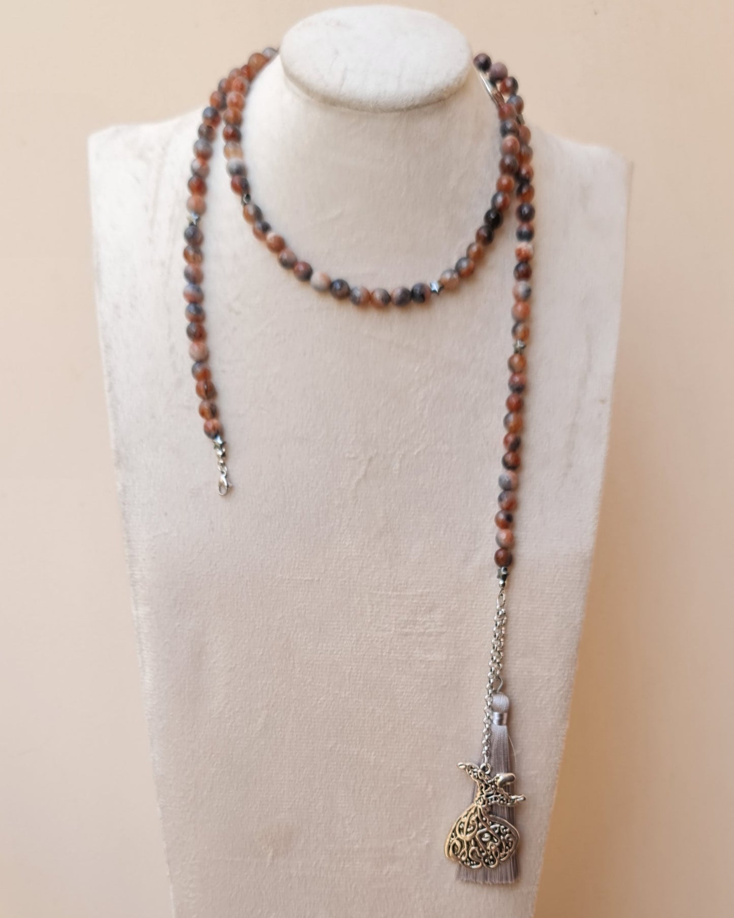 99 Wearable Long Agate Sebha / Necklace