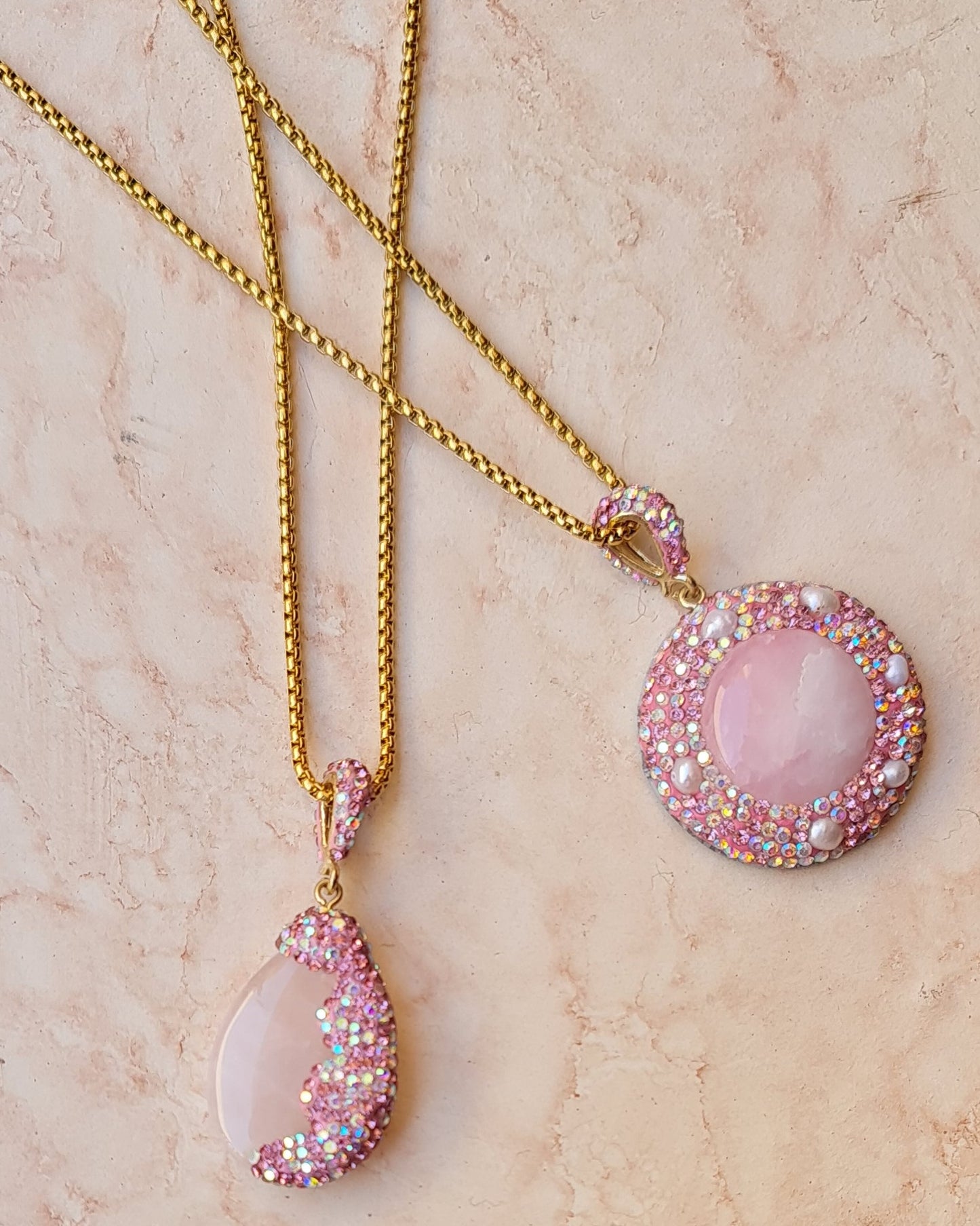 Rose Quartz Necklaces