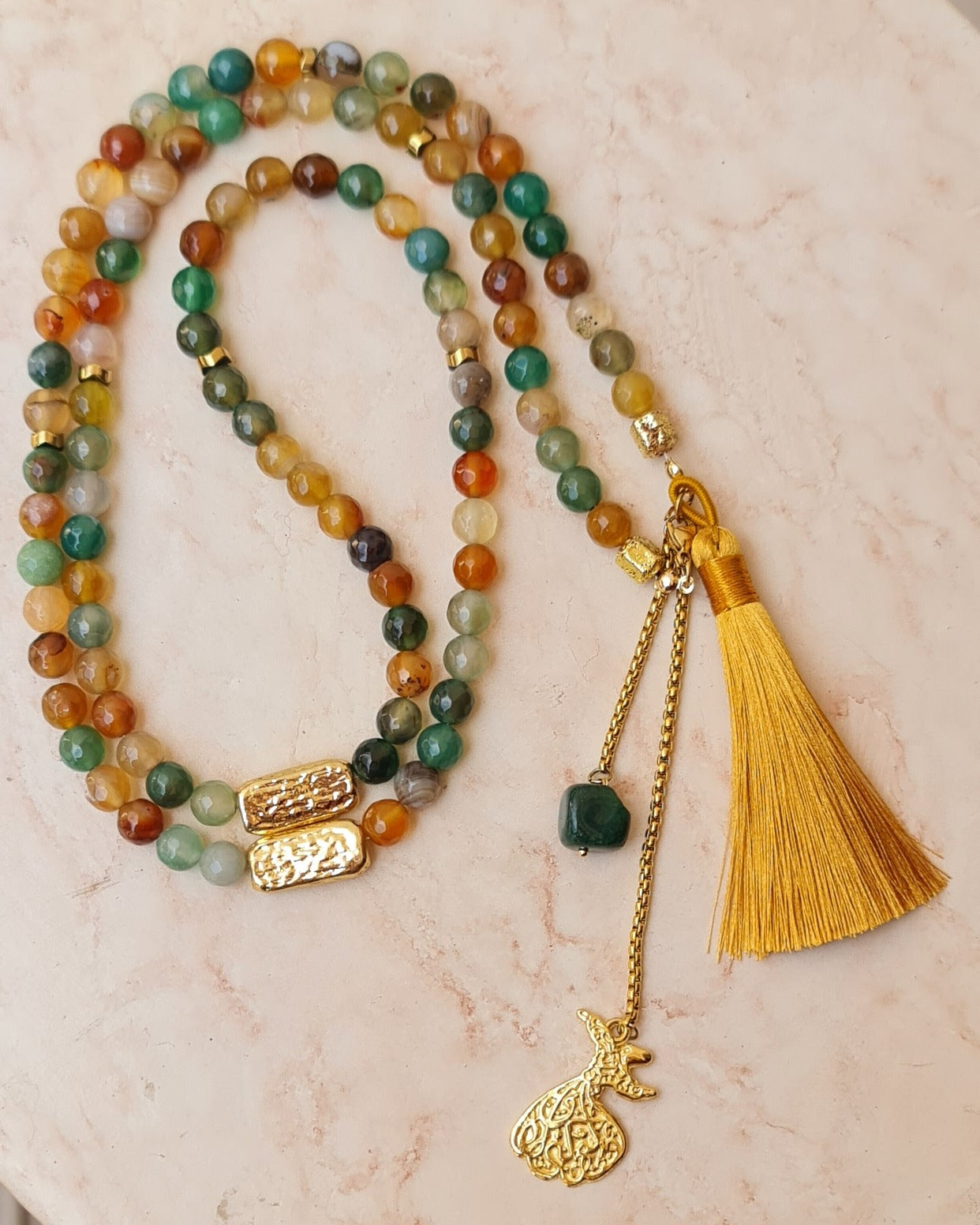 99 Wearable Long Agate Sebha / Necklace
