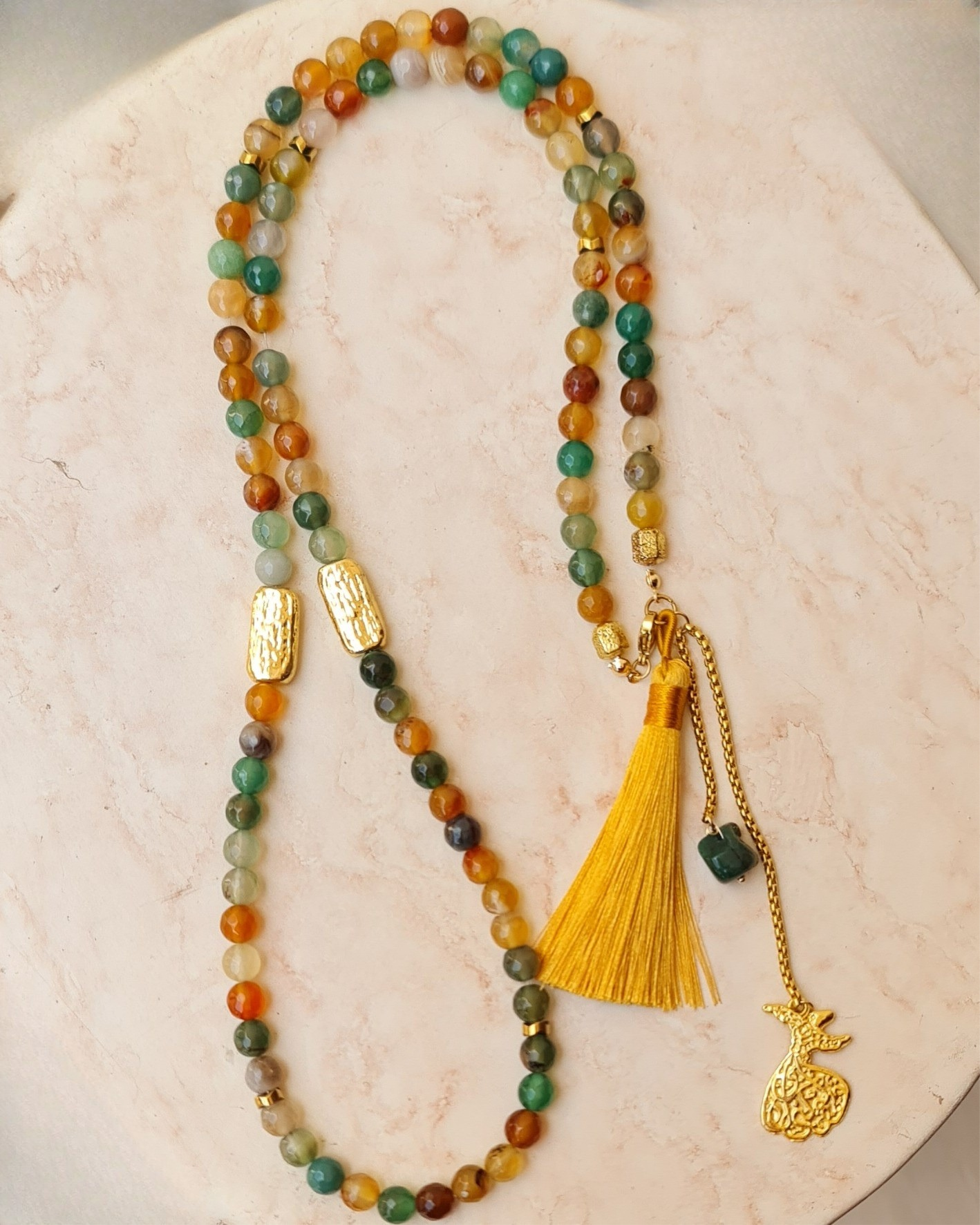 99 Wearable Long Agate Sebha / Necklace
