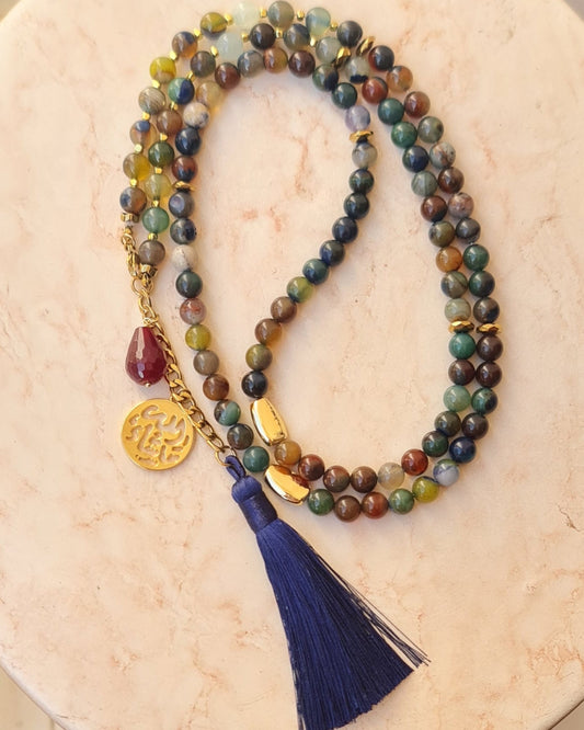 99 Wearable Long Agate Sebha / Necklace