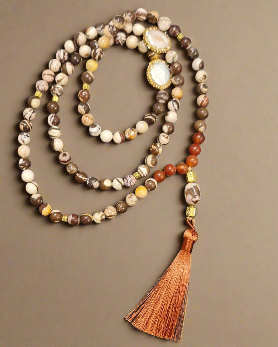 99 Agate Sebha With Silk Tassels
