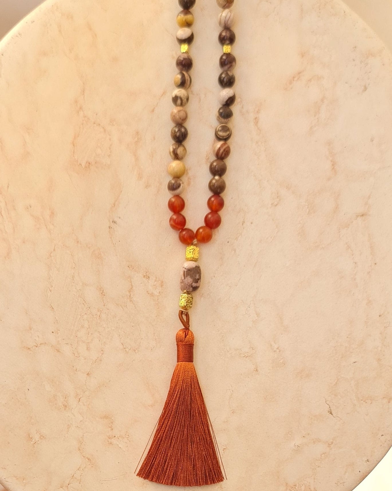 99 Agate Sebha With Silk Tassels